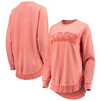 Shop Pressbox Orange Clemson Tigers Ponchoville Pullover Sweatshirt
