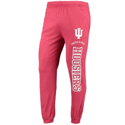 Shop Concepts Sport Crimson/heather Charcoal Indiana Hoosiers Meter Long Sleeve Hoodie T-shirt & Jogger P