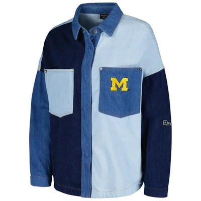 Shop Hype And Vice Denim Michigan Wolverines Multi-hit Hometown Full-snap Jacket
