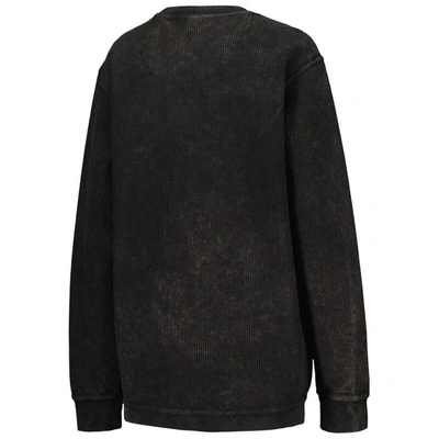Shop Pressbox Black Wisconsin Badgers Comfy Cord Vintage Wash Basic Arch Pullover Sweatshirt