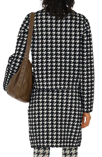 Shop Burberry Houndstooth Cardigan In Black Ip Pattern