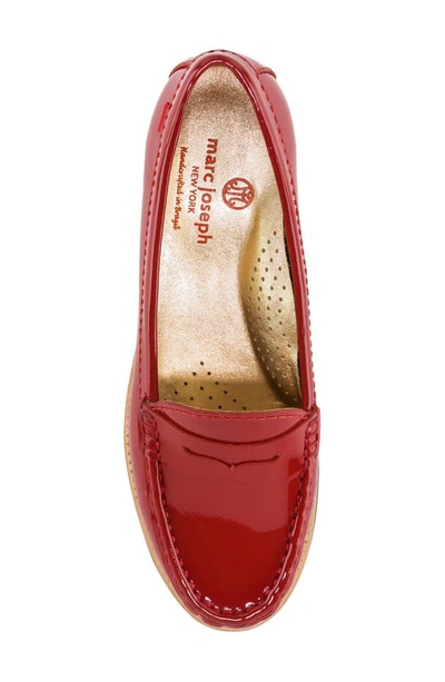 Shop Marc Joseph New York East Village Flat In Red Patent Leather