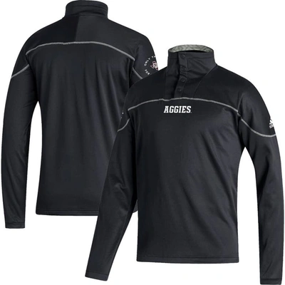 Shop Adidas Originals Adidas Black Texas A&m Aggies Aeroready Knit Quarter-snap Jacket