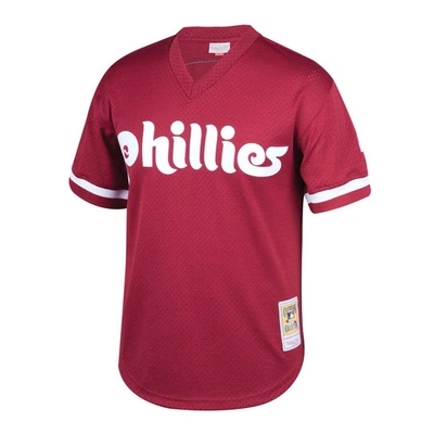 Shop Mitchell & Ness Youth  Lenny Dykstra Burgundy Philadelphia Phillies Cooperstown Collection Mesh Batti