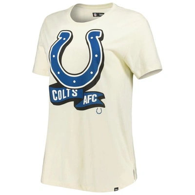 Shop New Era Cream Indianapolis Colts Chrome Sideline T-shirt
