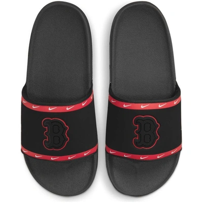 Shop Nike Boston Red Sox Team Off-court Slide Sandals In Black