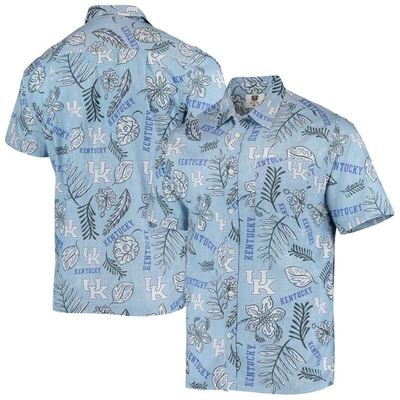Shop Wes & Willy Light Blue Kentucky Wildcats Vintage Floral Button-up Shirt