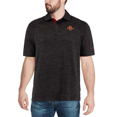 Shop Colosseum Black Iowa State Cyclones Down Swing Polo In Heather Black