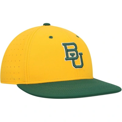 Shop Nike Gold Baylor Bears Aero True Baseball Performance Fitted Hat