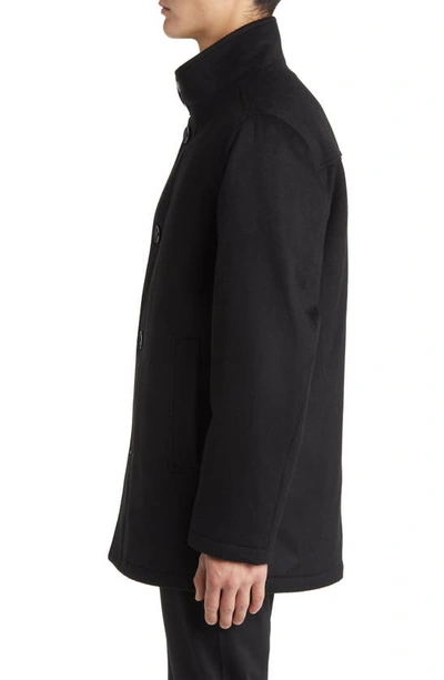 Shop Hugo Boss Coxtan Relaxed Fit Virgin Wool & Cashmere Coat In Black