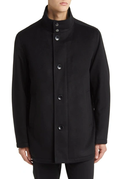 Shop Hugo Boss Boss Coxtan Relaxed Fit Virgin Wool & Cashmere Coat In Black