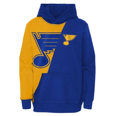 Shop Outerstuff Youth Gold/blue St. Louis Blues Unrivaled Pullover Hoodie