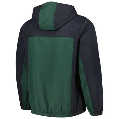 Shop Nike Green Liverpool Anorak Hoodie Quarter-zip Jacket