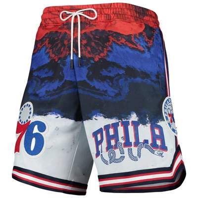 Shop Pro Standard Philadelphia 76ers Americana Dip-dye Shorts In Red