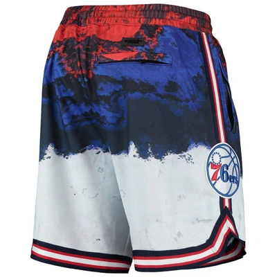 Shop Pro Standard Philadelphia 76ers Americana Dip-dye Shorts In Red