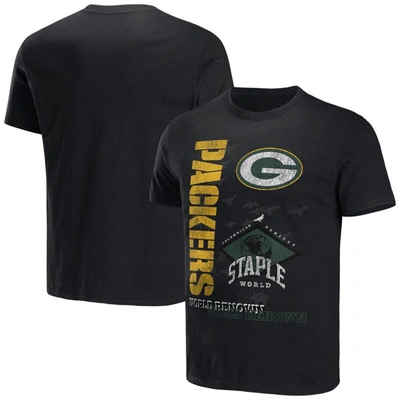 Shop Staple Nfl X  Black Green Bay Packers World Renowned T-shirt
