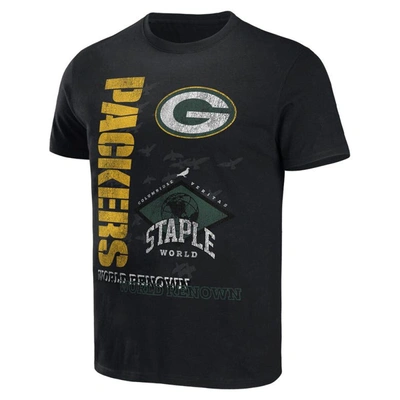 Shop Staple Nfl X  Black Green Bay Packers World Renowned T-shirt