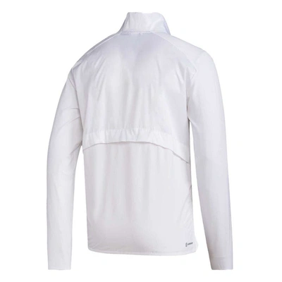 Shop Adidas Originals Adidas White Nebraska Huskers Sideline Aeroready Raglan Sleeve Quarter-zip Jacket