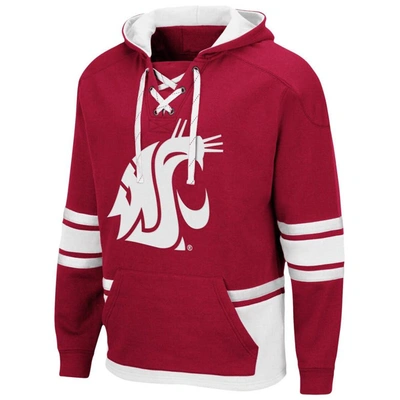 Shop Colosseum Crimson Washington State Cougars Lace Up 3.0 Pullover Hoodie
