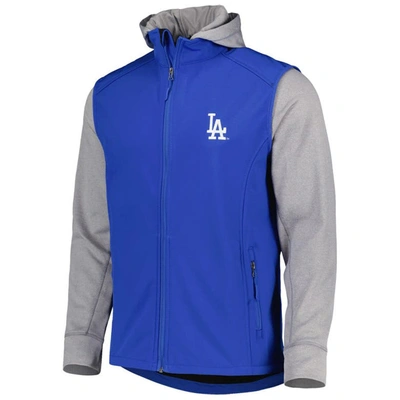 Shop Dunbrooke Royal/heather Gray Los Angeles Dodgers Alpha Full-zip Jacket