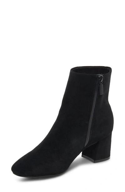 Shop Blondo Alida Waterproof Bootie In Black Suede