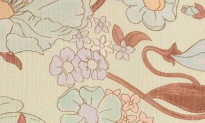 Shop Stella Mccartney Garden Floral Print Asymmetric Handkerchief Hem Silk Skirt In 3945 - Multicolor Mint