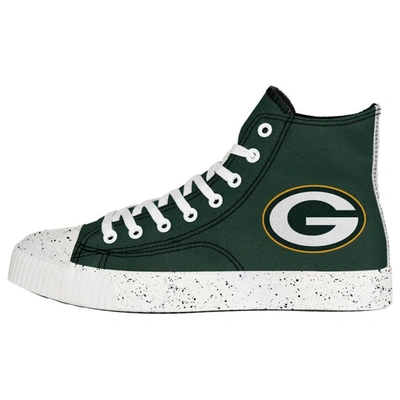 Shop Foco Green Bay Packers Paint Splatter High Top Sneakers