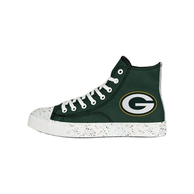 Shop Foco Green Bay Packers Paint Splatter High Top Sneakers