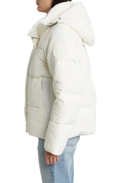 Canada Goose Junction 750 Fill Power Down Packable Parka In Northstar White