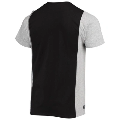 Refried Apparel Black/heathered Gray Los Angeles Chargers Sustainable Split T-shirt In Black