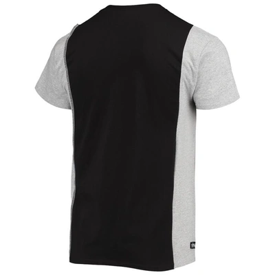 Refried Apparel Black/heathered Gray Los Angeles Chargers Sustainable Split T-shirt In Black