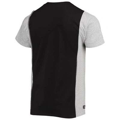 Refried Apparel Black/heathered Gray Los Angeles Chargers Sustainable Split T-shirt In Black