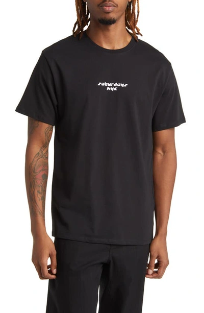 Shop Saturdays Surf Nyc Light Reflection Graphic T-shirt In Black