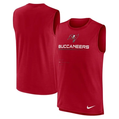 Shop Nike Red Tampa Bay Buccaneers Muscle Trainer Tank Top