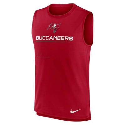 Shop Nike Red Tampa Bay Buccaneers Muscle Trainer Tank Top