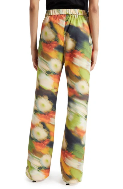 Shop Stine Goya Marc Abstract Floral Straight Leg Pants In Flowers In Fast Motion