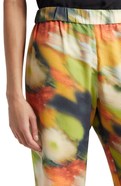Shop Stine Goya Marc Abstract Floral Straight Leg Pants In Flowers In Fast Motion
