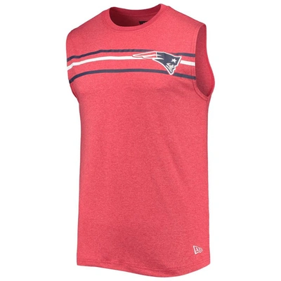 Shop New Era Red New England Patriots Brushed Sleeveless Tank Top