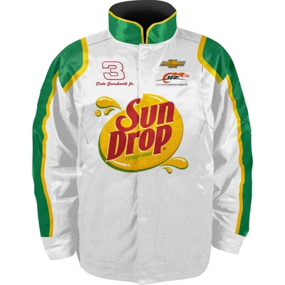 Shop Jr Motorsports Official Team Apparel White/green Dale Earnhardt Jr. Sun Drop Nylon Uniform Full-snap