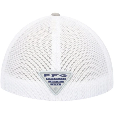 Shop Columbia Gray/white Dallas Cowboys Pfg Ball Flex Hat