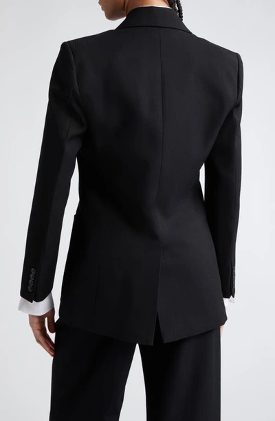 Shop Victoria Beckham Patch Pocket Twill Blazer In Black