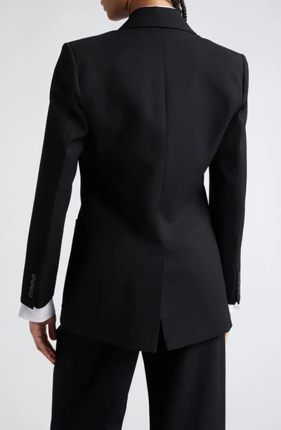 Victoria Beckham Patch Pocket Wool Blend Blazer In Black