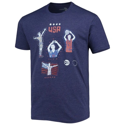 Shop Round21 Navy Uswnt One Team One Goal T-shirt