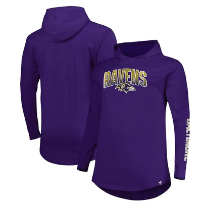 Shop Fanatics Branded Purple Baltimore Ravens Big & Tall Front Runner Pullover Hoodie