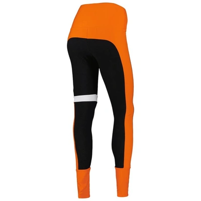 Shop Kiya Tomlin Black/orange Cincinnati Bengals Colorblock Tri-blend Leggings