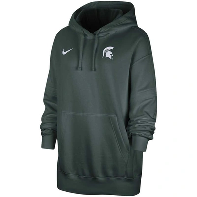 Shop Nike Green Michigan State Spartans Sideline Two-hit Club Fleece Pullover Hoodie
