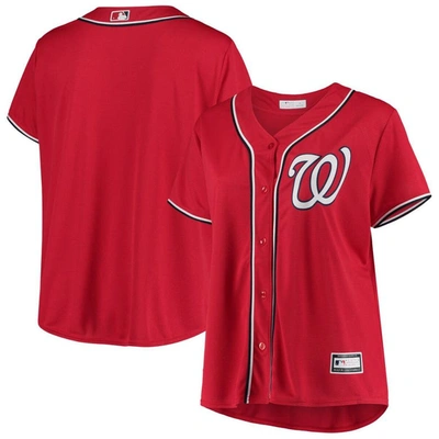 Shop Profile Red Washington Nationals Plus Size Alternate Replica Team Jersey