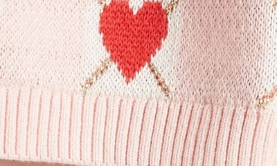 Tucker + Tate Jacquard Sweater & Pants Set In Pink English Heart Grid