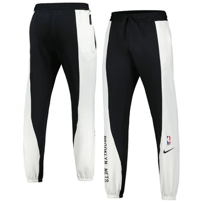 Shop Nike Black/white Brooklyn Nets 2023/24 Authentic Showtime Pants