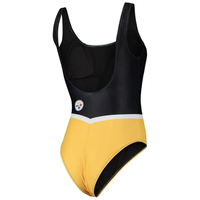 Shop Foco Black Pittsburgh Steelers Team One-piece Swimsuit